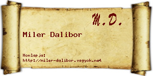 Miler Dalibor névjegykártya